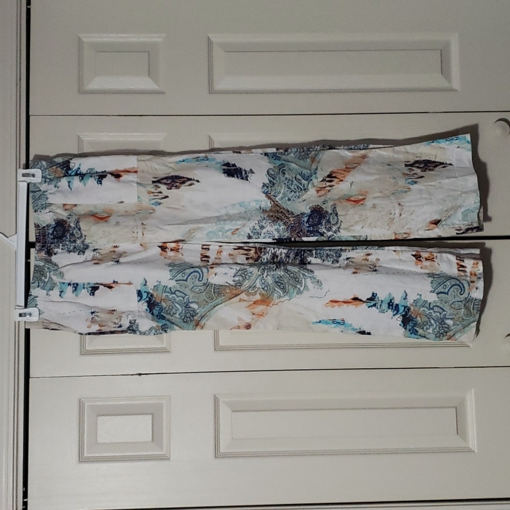 Chico’s Colorful Artisan Print Linen Pants